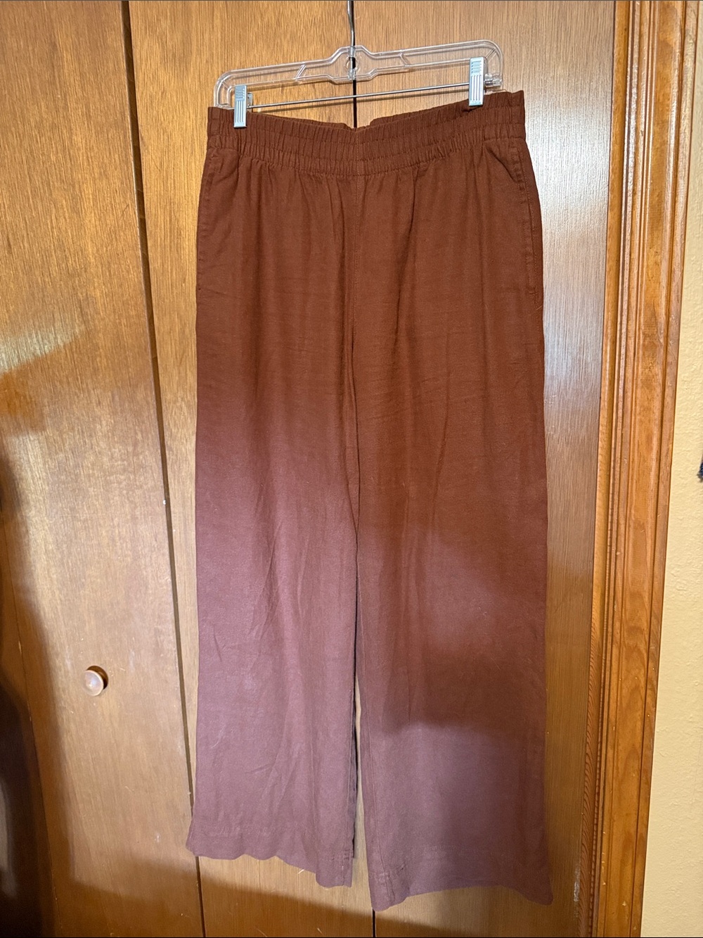 Old Navy “Precious Earth” Wide-Leg Linen/Rayon Pants